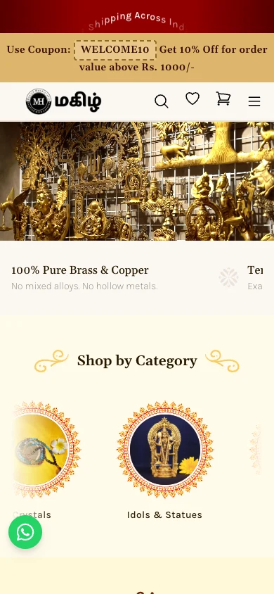 Magizh Handicrafts live mobile storefront